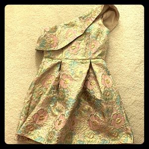 Floral jacquard party dress